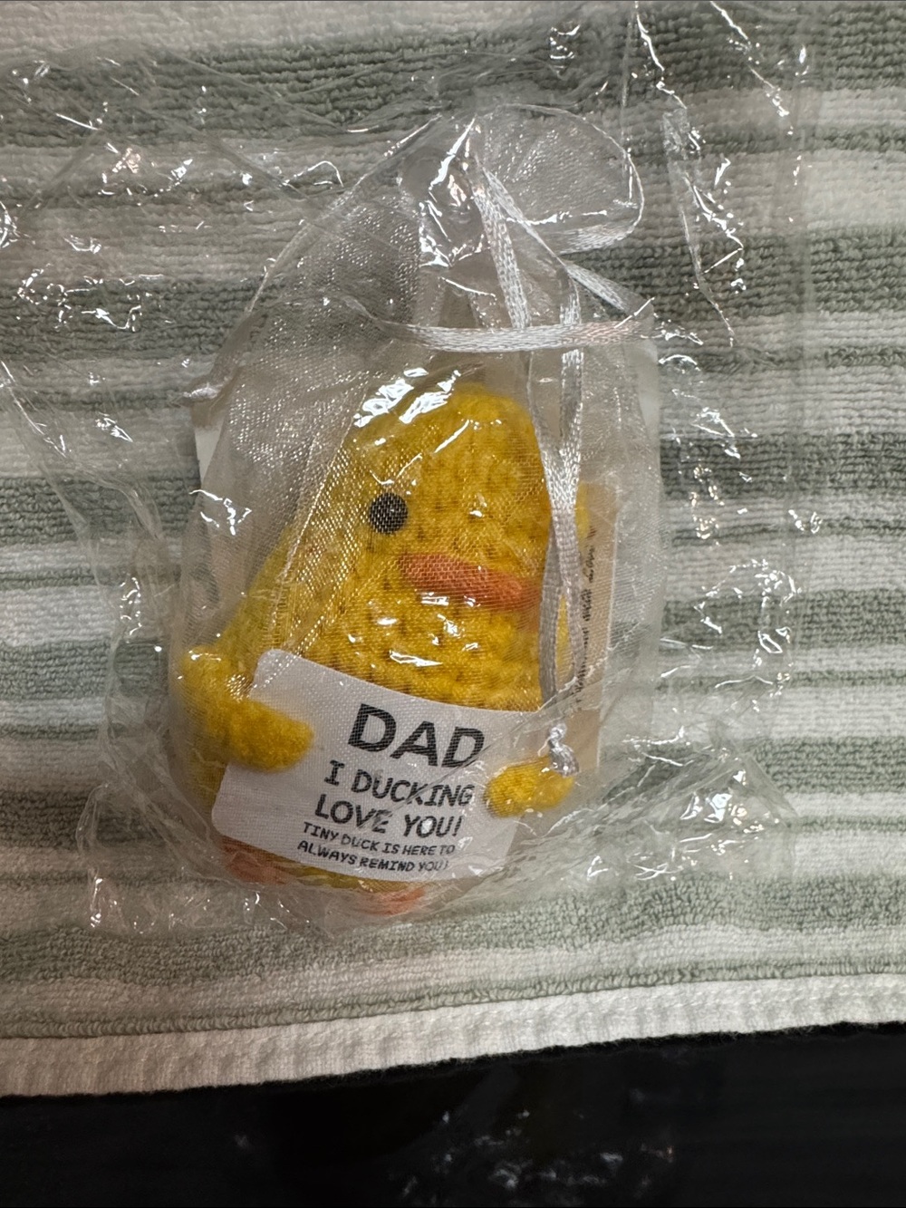 Source Unknown Yellow Plush Duck Keychain